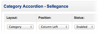 Enable Category Accordion module