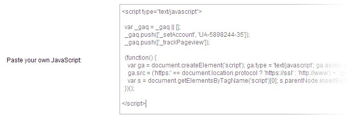 Custom JavaScript